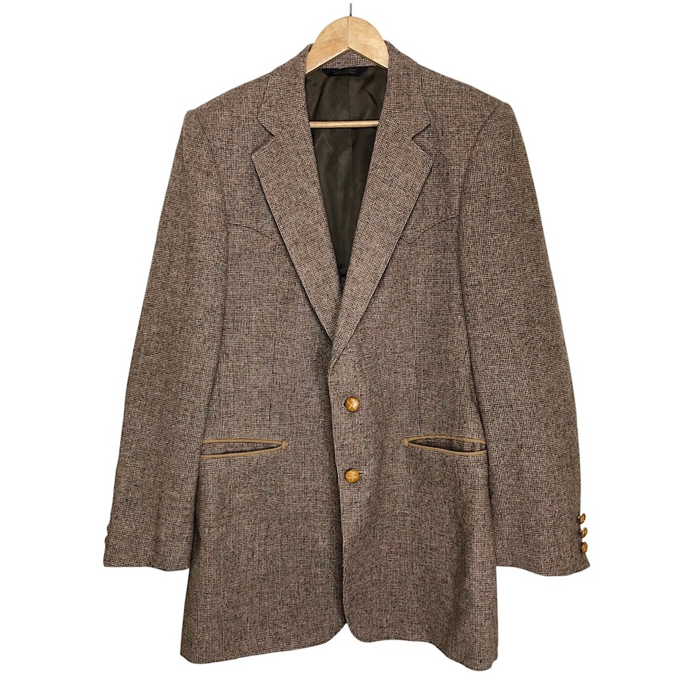 FIORAVANTI Design For Brookfield 90s Wool Sports Coat Tweed Blazer Jacket 40R